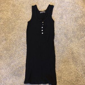 MICHAEL STARS 3-BUTTON RIBBED TANK TOP